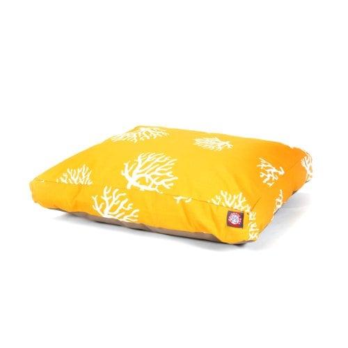 MajesticPet 788995500056 29 x 36 in. Coral Rectangle Pet Bed - Yellow