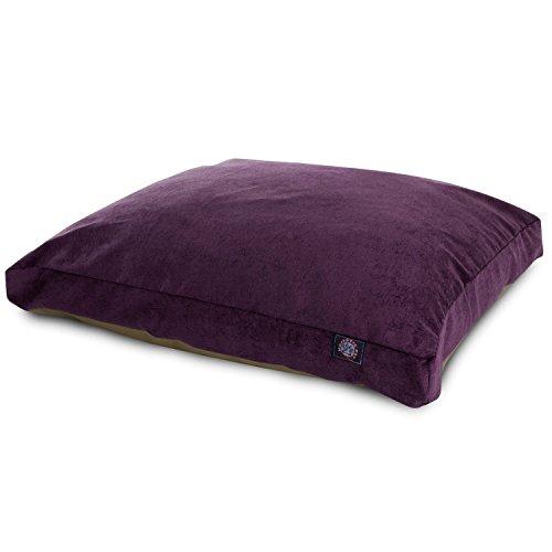 MajesticPet 788995500612 29 x 36 in. Villa Rectangle Pet Bed, Aubergine
