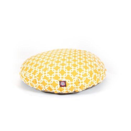 36 in. Links Round Pet Bed - Yellow - Medium