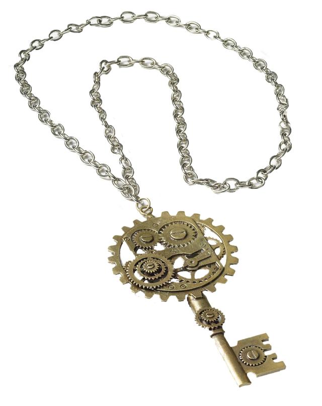 FM69353 Steampunk Gear Necklace Costume