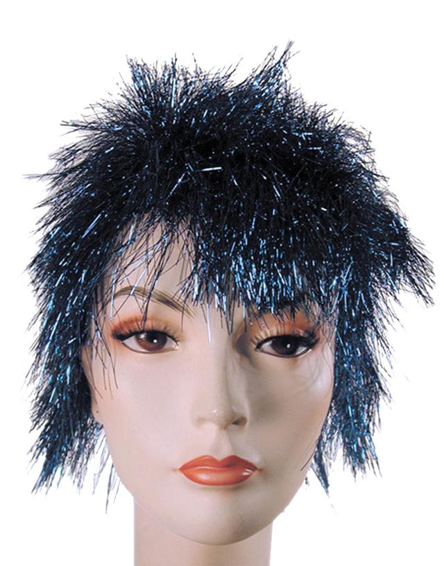 LW345BU Tinsel Punk Blue Wig Costume