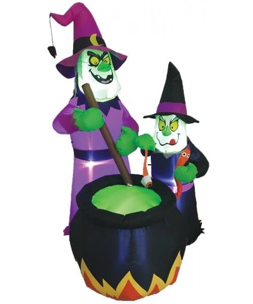 Halloween Animated Inflatable Witches Brew with LED