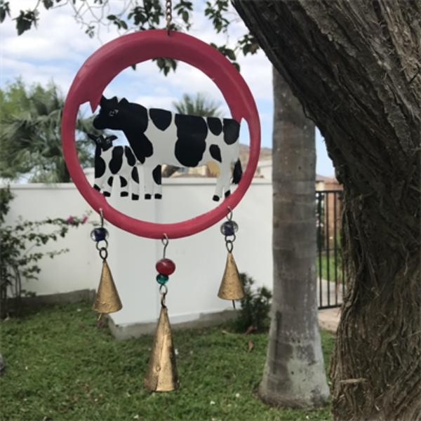 Dairy Cow Wind Chime, Black & White