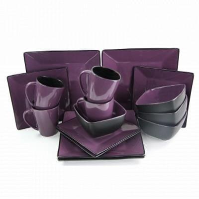 16 Piece Modern Premium Stoneware Dinnerware Set