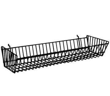 BSK12-WTE 24 x 10 x 5 in. Double Sloping Basket, White