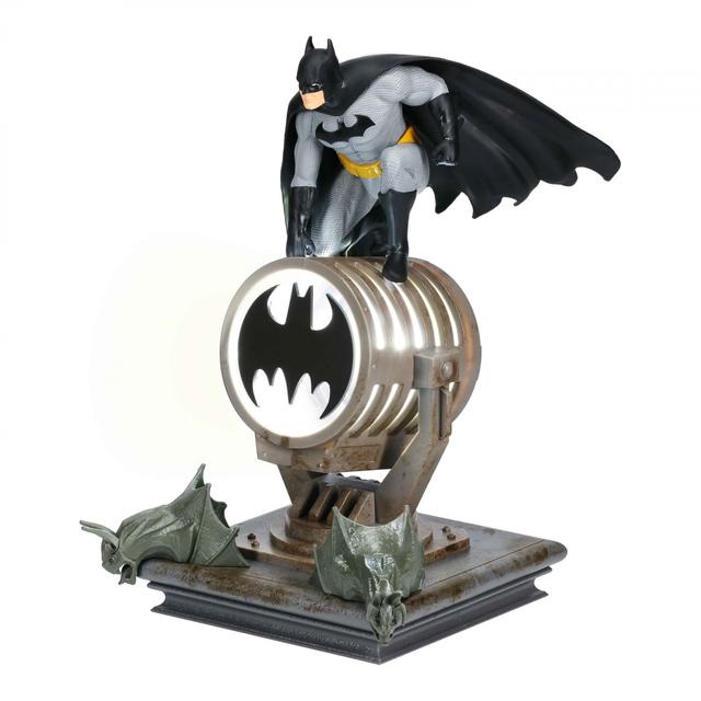 Bat Signal Figurine Light, Gray & Black