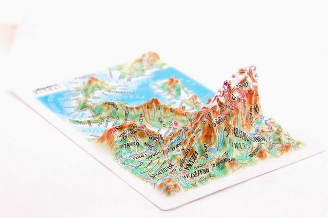 Italy Raised Relief Map, Rubberized Foam Backing - Souvenir Size