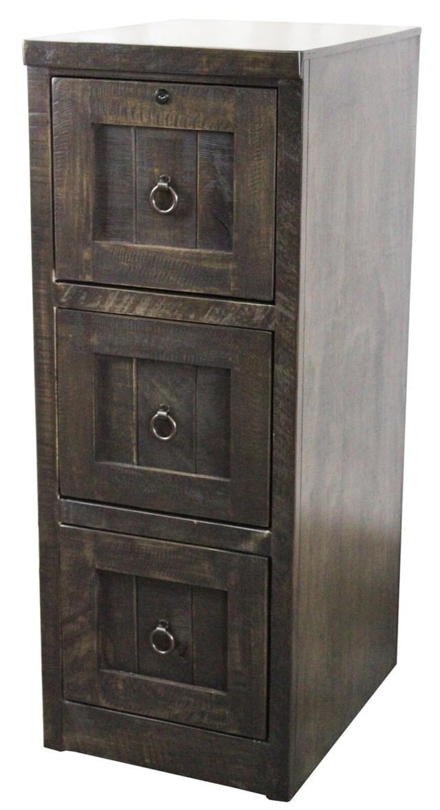Rustic 3 Drawer File Cabinet, Rustic Barnwood