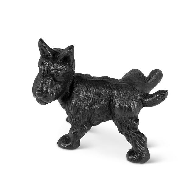 AB-27-IRONAGE-32 7 in. Scottie Dog Door Stopper, Antique Black