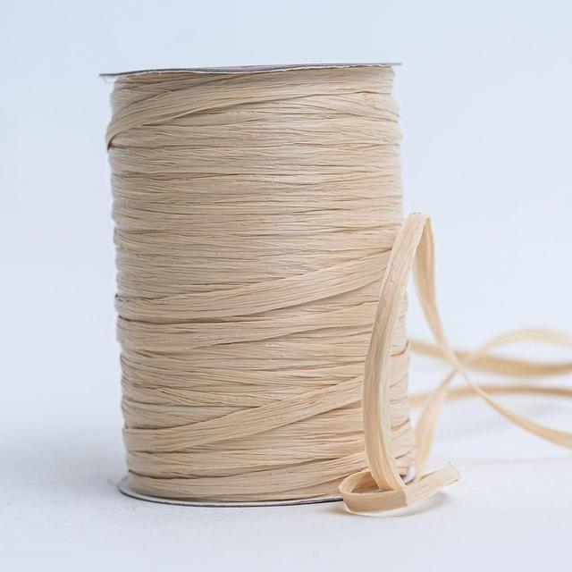 AI-74924-Q04 100 Yards Wraphia Matte Natural Color Ribbon - Set of 4