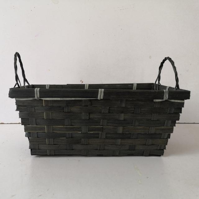 AI-2249BLA-Q04 Black Bamboo Rectangular Basket - Set of 4