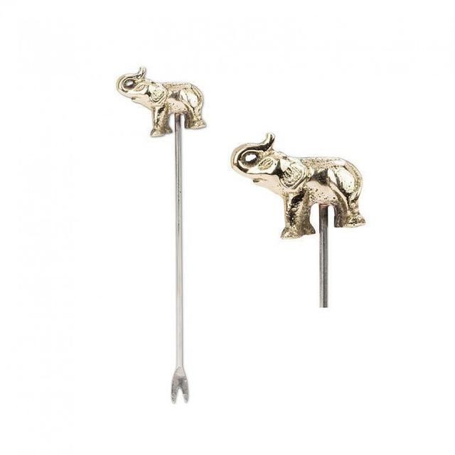 AB-36-PICK-ELE Gold Elephant Cocktail Pick