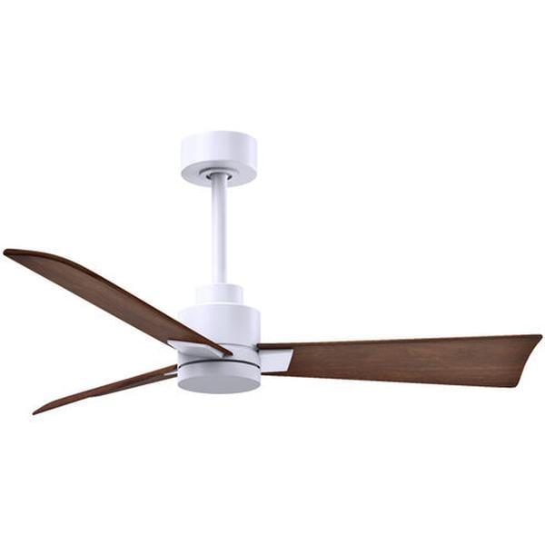 Atlas AK-BN-GA-42 42 in. Alessandra 3-Blade Transitional Ceiling Fan with Gray Ash Blades, Brushed Nickel