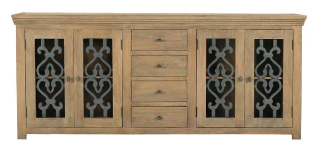 77609023 Hearst 4 Door 4 Drawer Sideboard - Distressed Natural