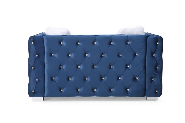 Myco Furniture TL3040-L Toulouse Loveseat, Blue