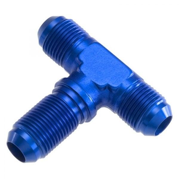 10 Male AN & JIC Bulkhead Tee - Blue