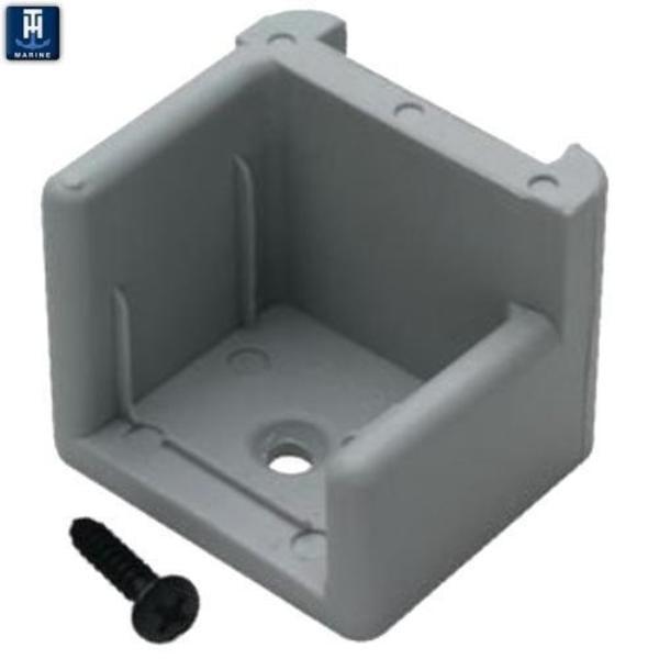 Left Hinge Door Stop with Ribs, Gray