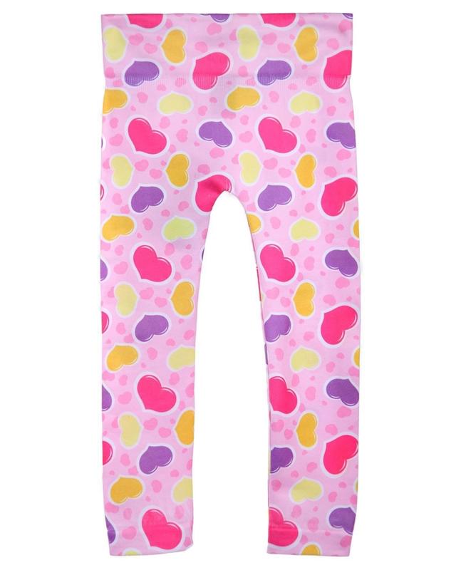 MGS4-010-68019-2-4 Girls Valentine Bubble Love Leggings, Light Pink - Size 2-4