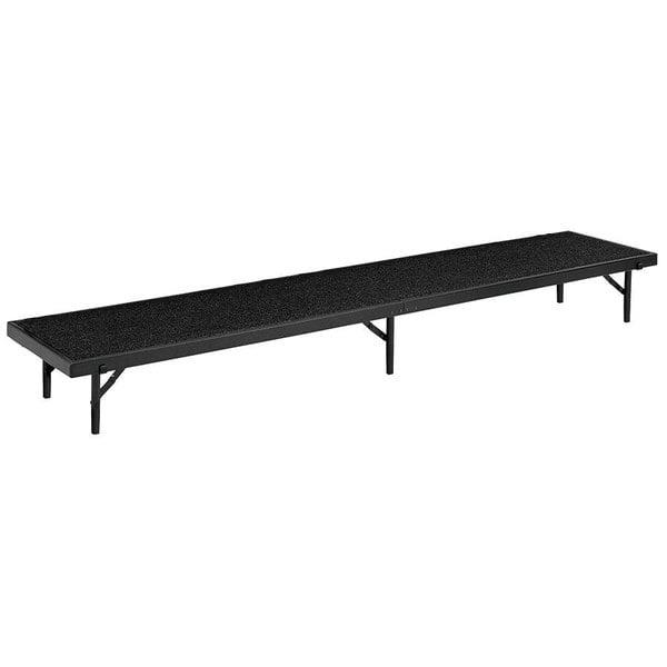 18 x 96 x 16 in. Straight Standing Choral Riser, Black Carpet