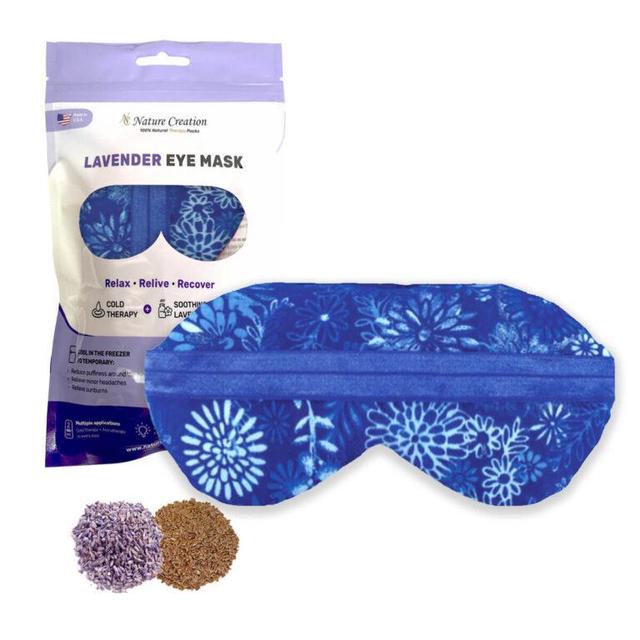 NC-EYEMASK-BLUFLW Lavender Eye Mask - No.11 Blue Flower