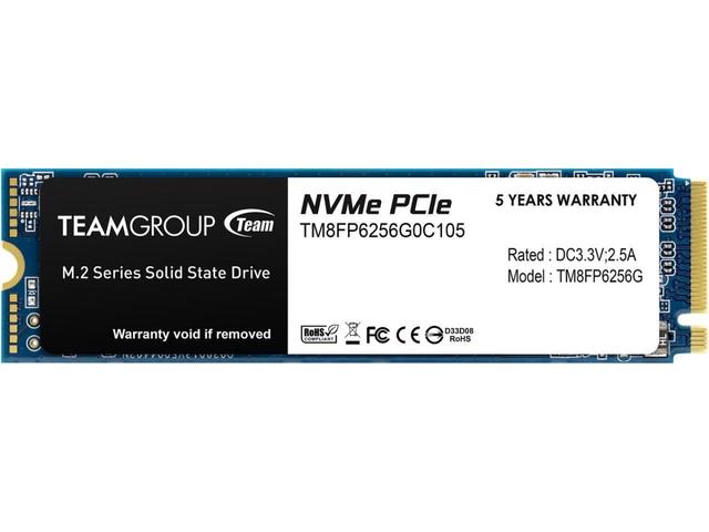 Group  MP33 M.2 2280 256GB PCIe 3.0 x4 with NVMe 1.3 3D NAND Internal Solid State Drive - Black - 256GB