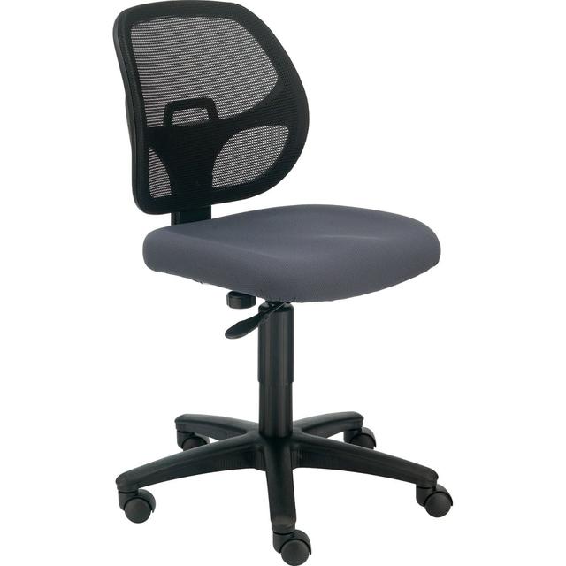 Interion Armless Fabric Mesh Office Chair - Gray