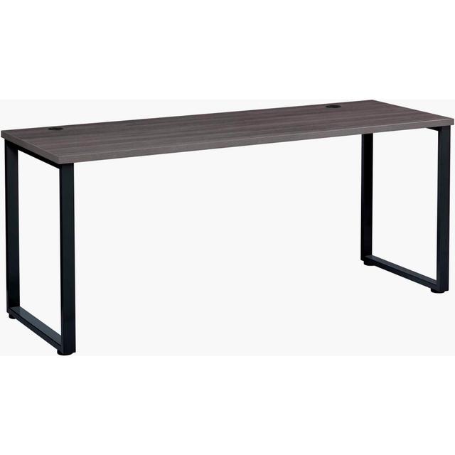 Interion Open Plan Office Desk - Charcoal Top with Black Legs - 72 x 30 x 29 in.