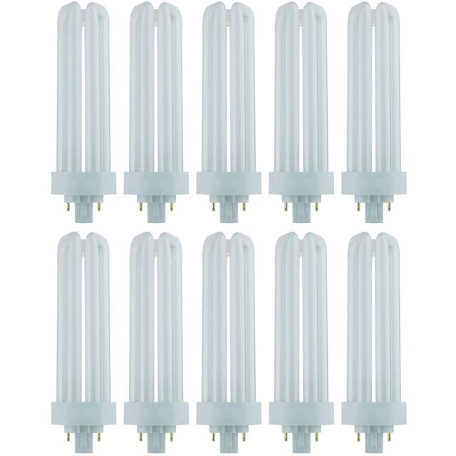 B3166748 Sunlite PLT Fluorescent Bulb - GX24Q4 Base - 42W - 3200 Lumens - 4100K - Cool White - Pack of 10