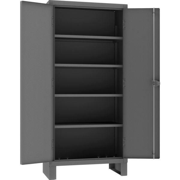 Global Industrial B2682421 Heavy Duty Storage Cabinet&#44; Gray - 12 Gauge - 36 x 18 x 78 in.