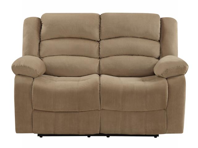 40 in. Contemporary Beige Fabric Loveseat