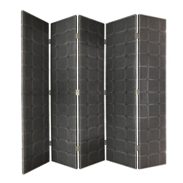 108 x 2.5 x 108 in. Double Sided Gray Fabric & Wood Screen