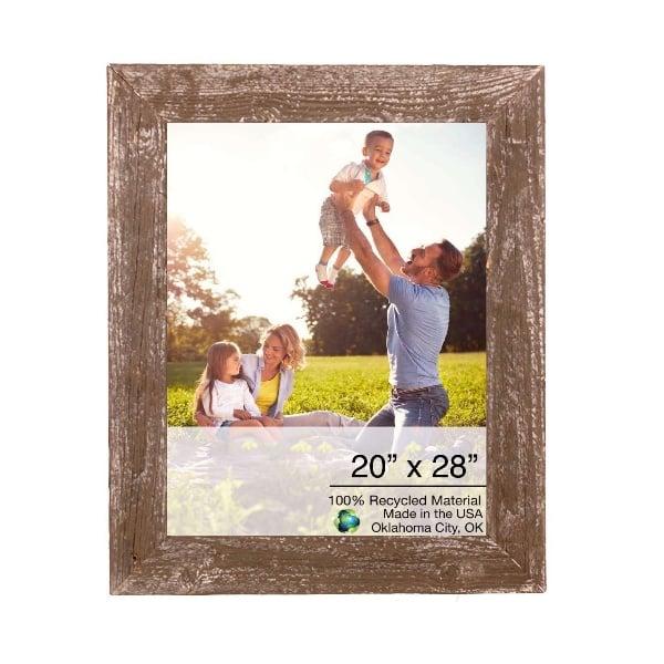 20 x 28 in. Rustic Farmhouse Espresso Wood Picture Frame