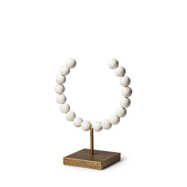 392493 12 x 5 x 9 in. Petite White Beaded Sculpture