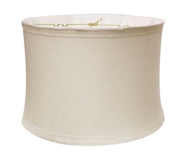 15 in. Snow Drum Trimmed Linen Lampshade