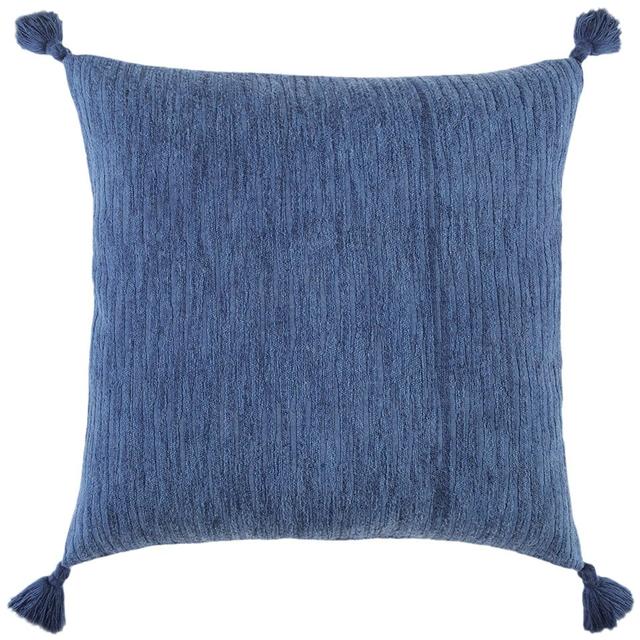 403500 Navy Solid Tonal Abstract Stripe Throw Pillow