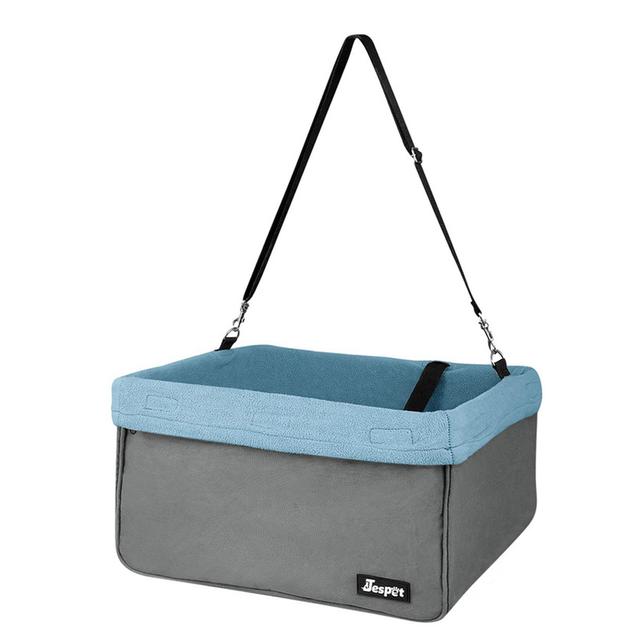 PCD-42GR 16 in. Booster Dog Car Seat&#44; Gray & Blue