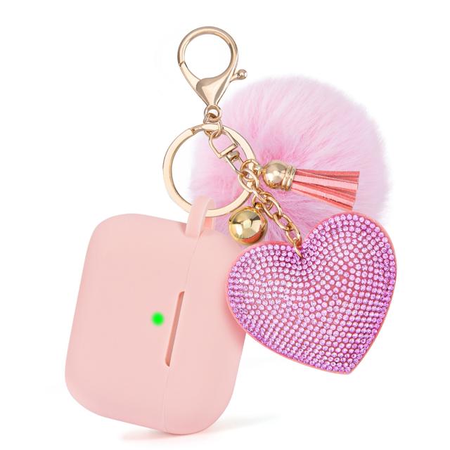 Odash VL502-PRO2-PNK 5 in. Protective Bling Case for Apple AirPods Pro 2 with Keychain, Pink - 2 Pieces
