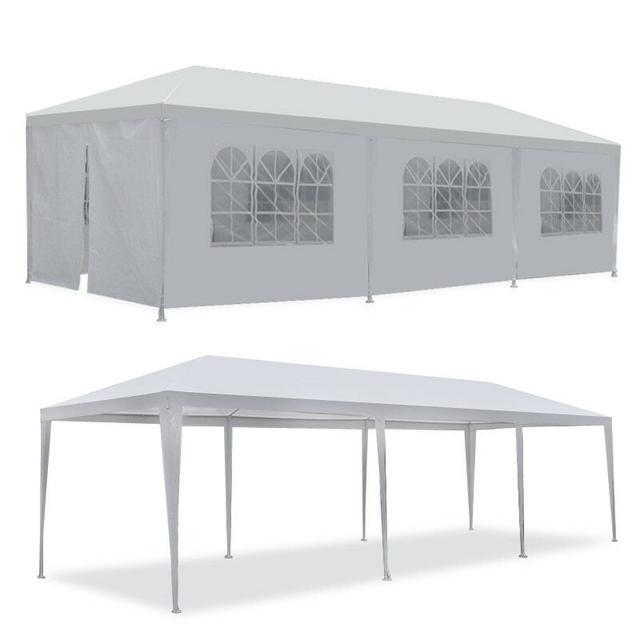 Online Gym Shop  Outdoor Party Tent with 8 Walls, White - 10 x 30 ft.