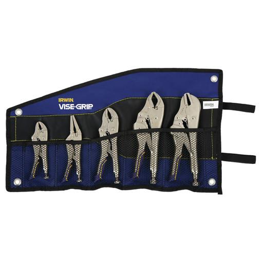 586-IRHT82593 Fast Release Locking Pliers Kit Bag Set - 5 Piece