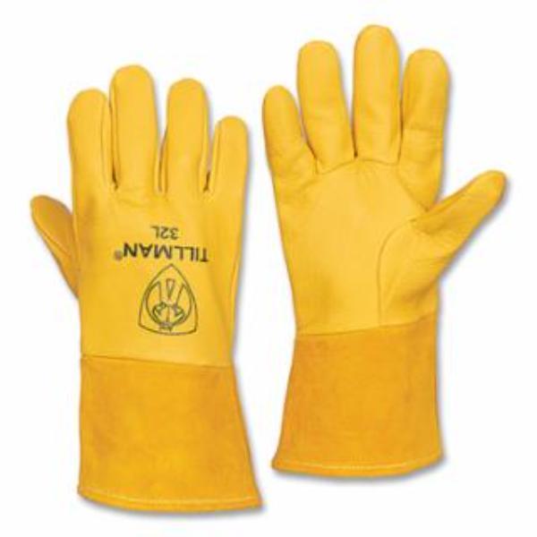 724-32XL 4 in. 32 Straight Cuff Top Grain Pigskin Palm MIG Welding Gloves&#44; Tan - Extra Large - Pack of 6