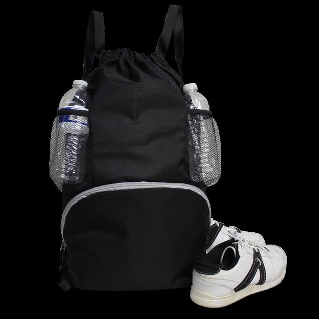 P2462.BLK RPET Ace Sports Drawstring Pack&#44; Black