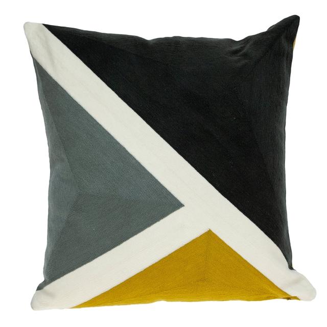 Axle Contemporary Multi-color-color Pillow Cover with Poly Insert