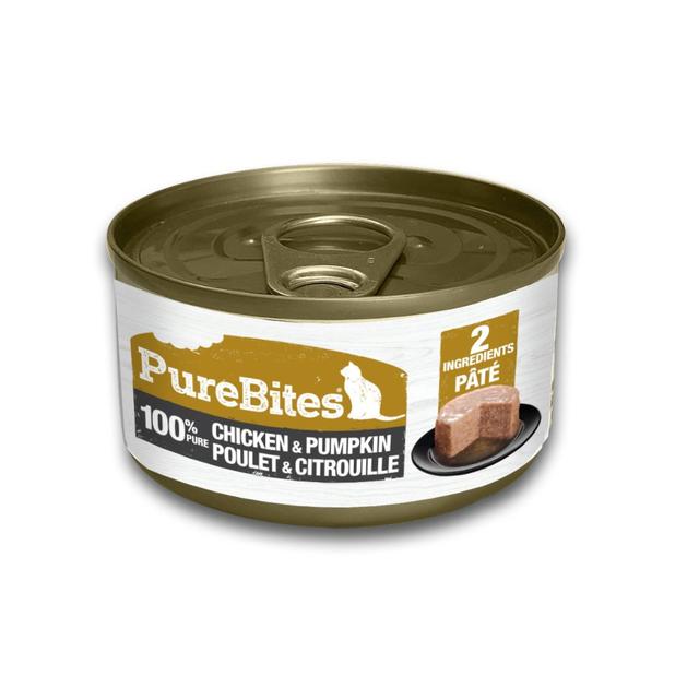 789128 2.5 oz Pure Bites 100 Percent Chicken & Pumpkin Cat Pate - Pack of 12