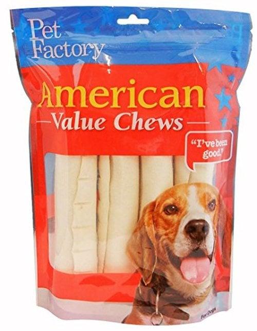 Pet Factory 949163 4-5 in. USA Curl Beefhide Rolls Medium Pet Food - Pack of 10