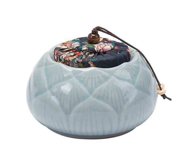 Japanese Style Ceramic Loose Tea Tin & Tea Caddy & Tea Canister - B01