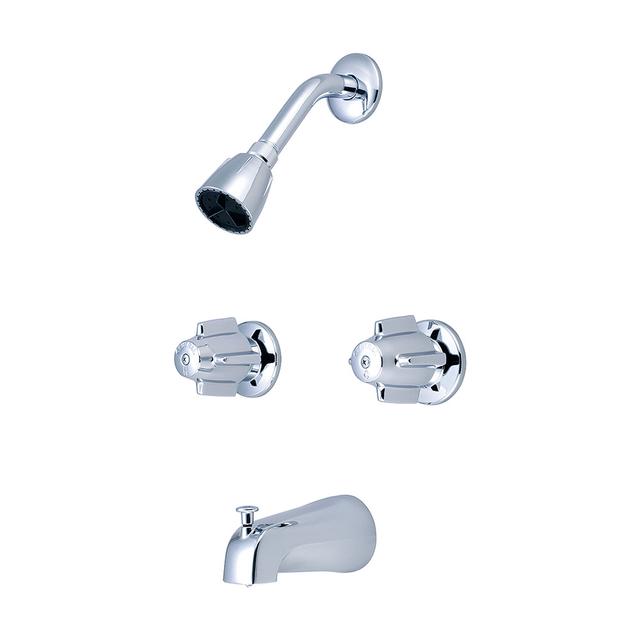 Two Handle Tub & Shower Set - Polished Chrome