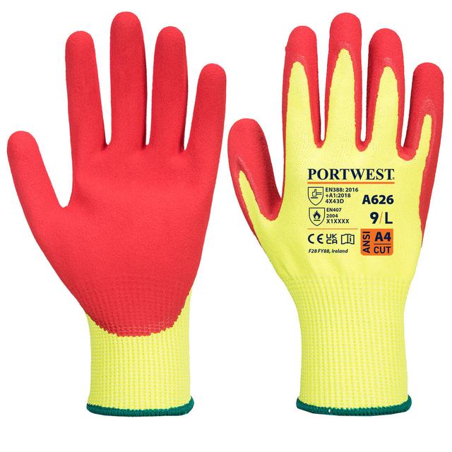 A626Y5RXXXL Vis-Tex HR Cut Nitrile Glove&#44; Yellow & Red - 3XL