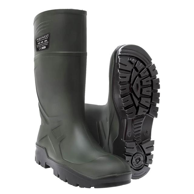 FD95GNR42 PU Safety Wellington S5 CI FO Boot, Green - Size 42