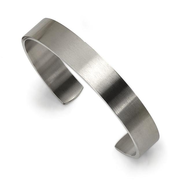 Stainless Steel Brushed Cuff Bangle