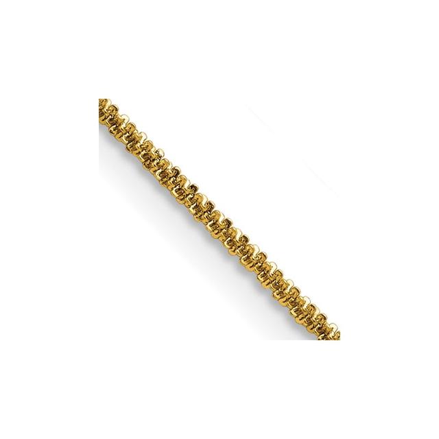 Stainless Steel Polished Yellow IP-Plated 1.7 mm Cyclone 22 in. Chain
